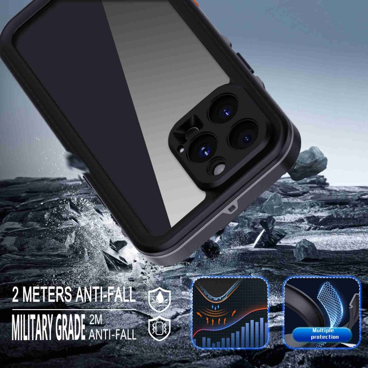 For iPhone 16 Pro Max RedPepper Transparent Dot IP68 Waterproof Triple-proof Phone Case