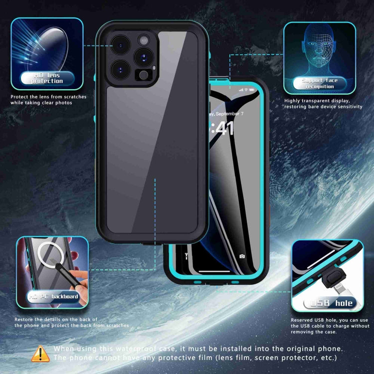 For iPhone 16 Pro RedPepper Transparent Dot IP68 Waterproof Triple-proof Phone Case