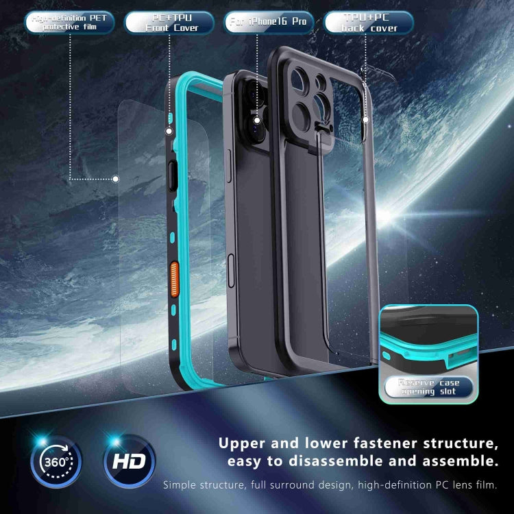 For iPhone 16 Pro RedPepper Transparent Dot IP68 Waterproof Triple-proof Phone Case