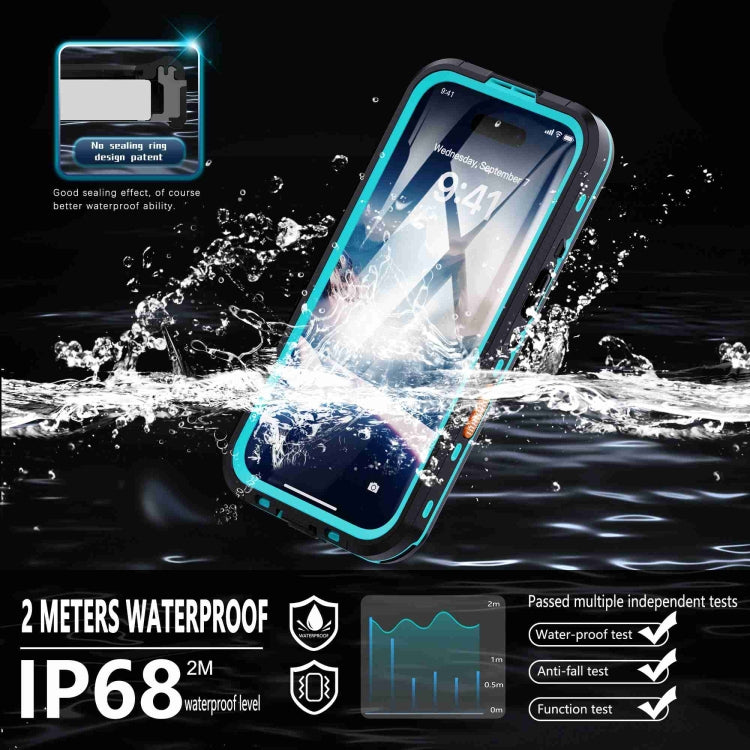For iPhone 16 Plus RedPepper Transparent Dot IP68 Waterproof Triple-proof Phone Case