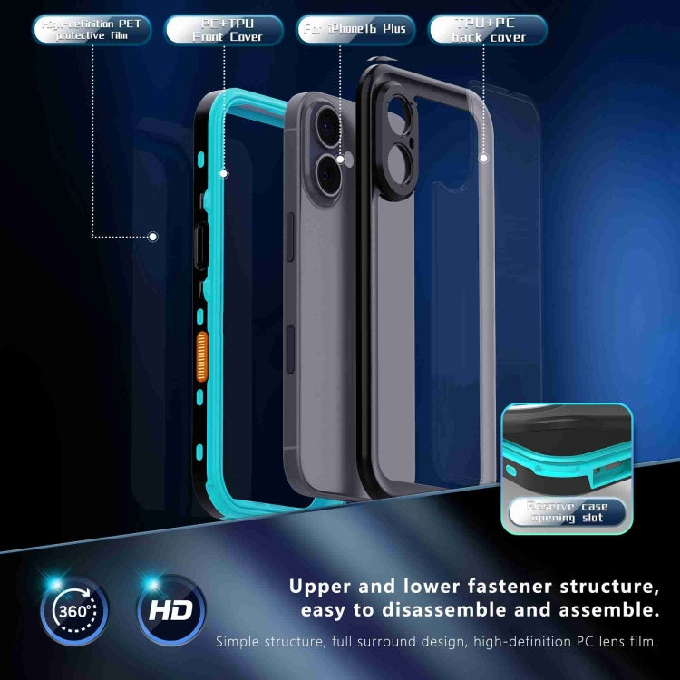 For iPhone 16 Plus RedPepper Transparent Dot IP68 Waterproof Triple-proof Phone Case