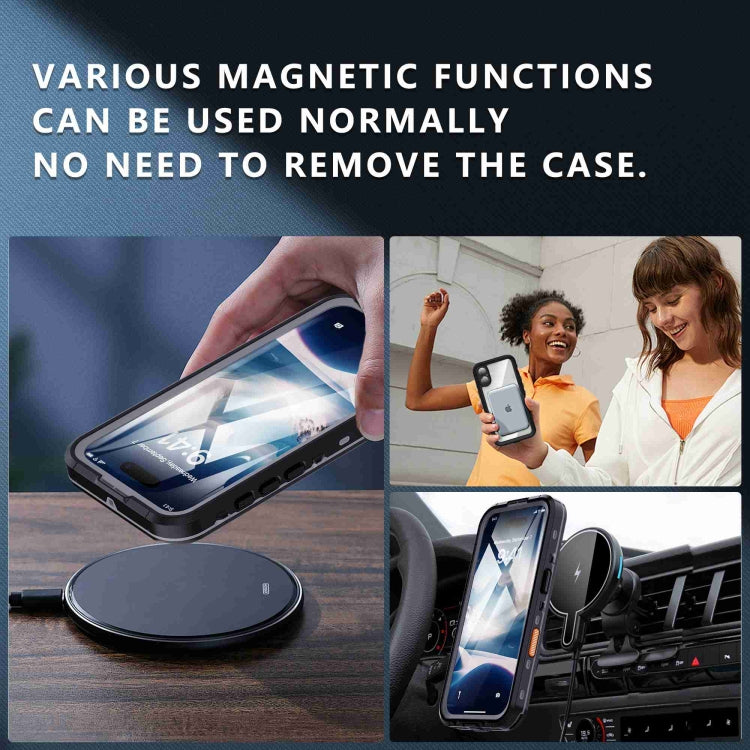 For iPhone 16 Plus RedPepper Transparent Dot IP68 Waterproof Triple-proof Phone Case