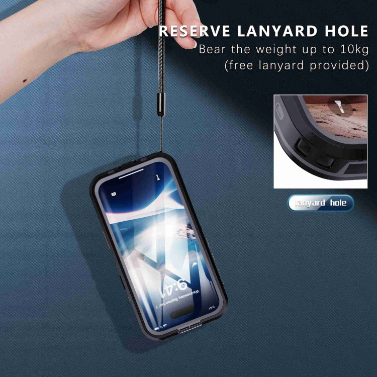 For iPhone 16 Plus RedPepper Transparent Dot IP68 Waterproof Triple-proof Phone Case