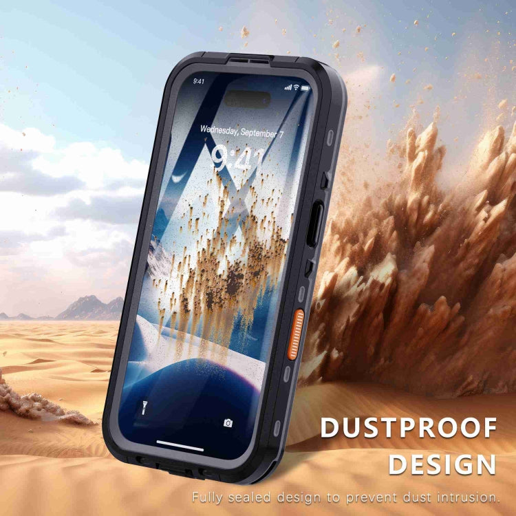 For iPhone 16 RedPepper Transparent Dot IP68 Waterproof Triple-proof Phone Case