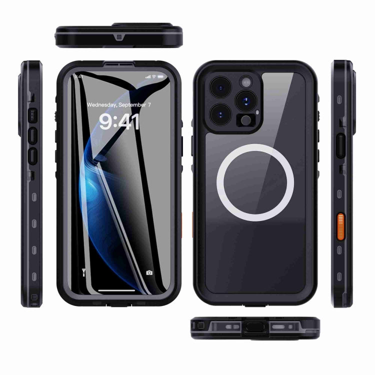 For iPhone 16 Pro Max RedPepper Transparent Dot IP68 Waterproof Triple-proof MagSafe Phone Case