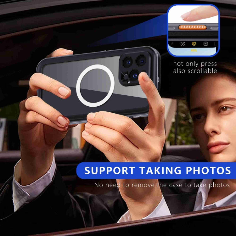 For iPhone 16 Pro Max RedPepper Transparent Dot IP68 Waterproof Triple-proof MagSafe Phone Case