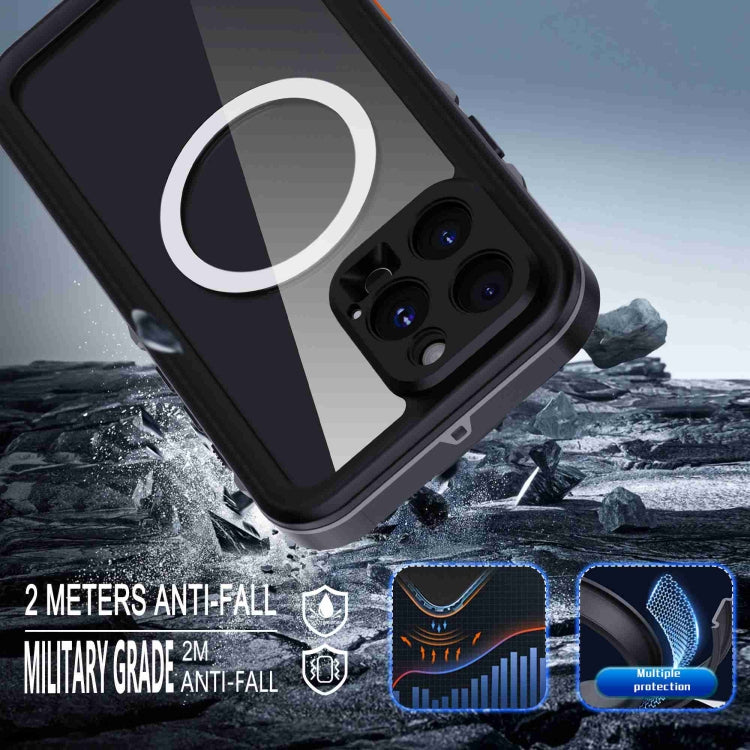 For iPhone 16 Pro Max RedPepper Transparent Dot IP68 Waterproof Triple-proof MagSafe Phone Case