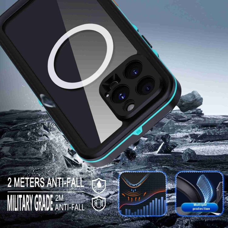 For iPhone 16 Pro RedPepper Transparent Dot IP68 Waterproof Triple-proof MagSafe Phone Case