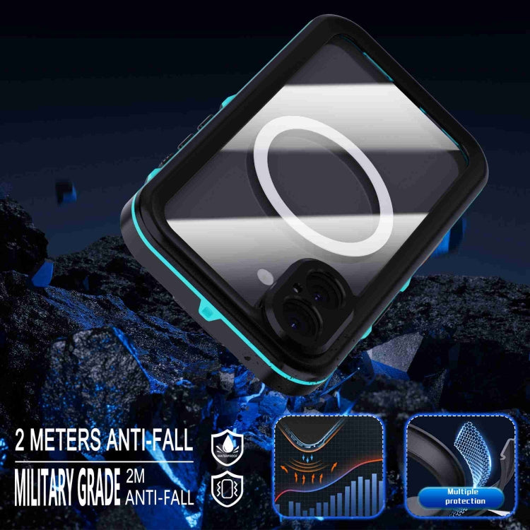 For iPhone 16 Plus RedPepper Transparent Dot IP68 Waterproof Triple-proof MagSafe Phone Case