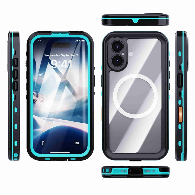 For iPhone 16 RedPepper Transparent Dot IP68 Waterproof Triple-proof MagSafe Phone Case