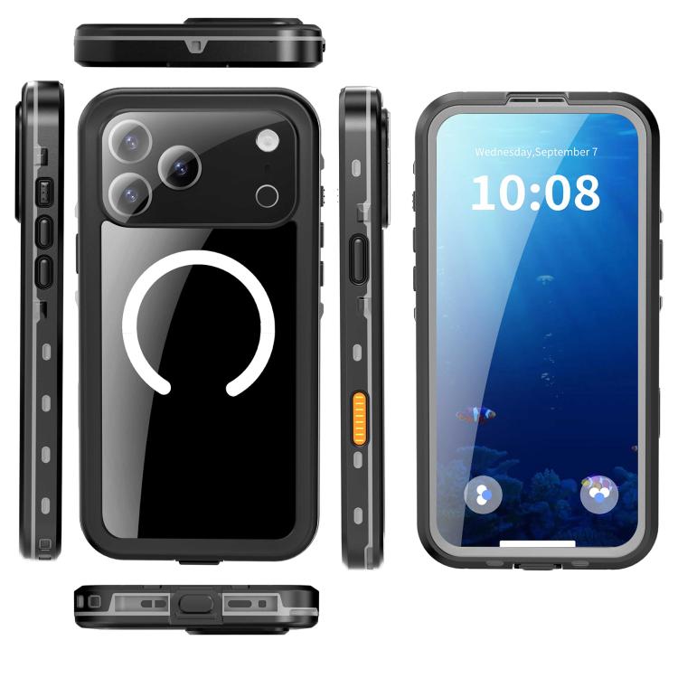 For iPhone 17 Pro Max RedPepper Transparent Dot IP68 Waterproof Triple-proof MagSafe Phone Case