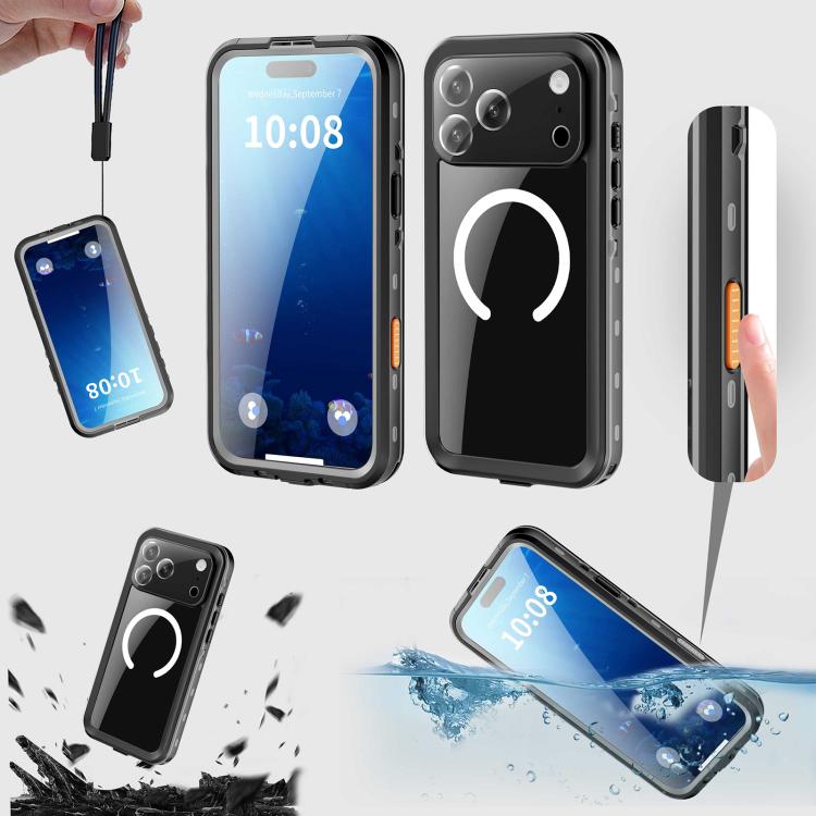 For iPhone 17 Pro Max RedPepper Transparent Dot IP68 Waterproof Triple-proof MagSafe Phone Case