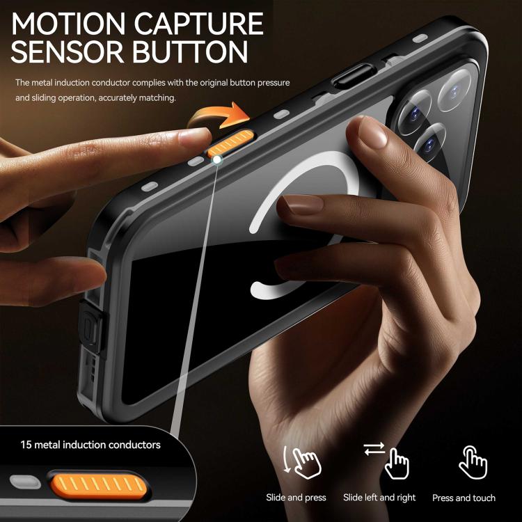 For iPhone 17 Pro Max RedPepper Transparent Dot IP68 Waterproof Triple-proof MagSafe Phone Case