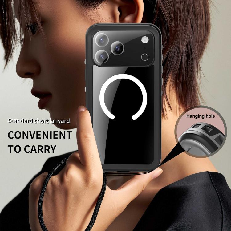 For iPhone 17 Pro Max RedPepper Transparent Dot IP68 Waterproof Triple-proof MagSafe Phone Case