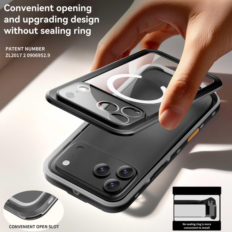 For iPhone 17 Pro Max RedPepper Transparent Dot IP68 Waterproof Triple-proof MagSafe Phone Case