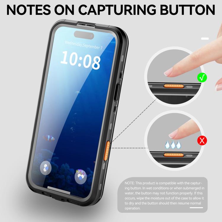 For iPhone 17 Pro Max RedPepper Transparent Dot IP68 Waterproof Triple-proof MagSafe Phone Case
