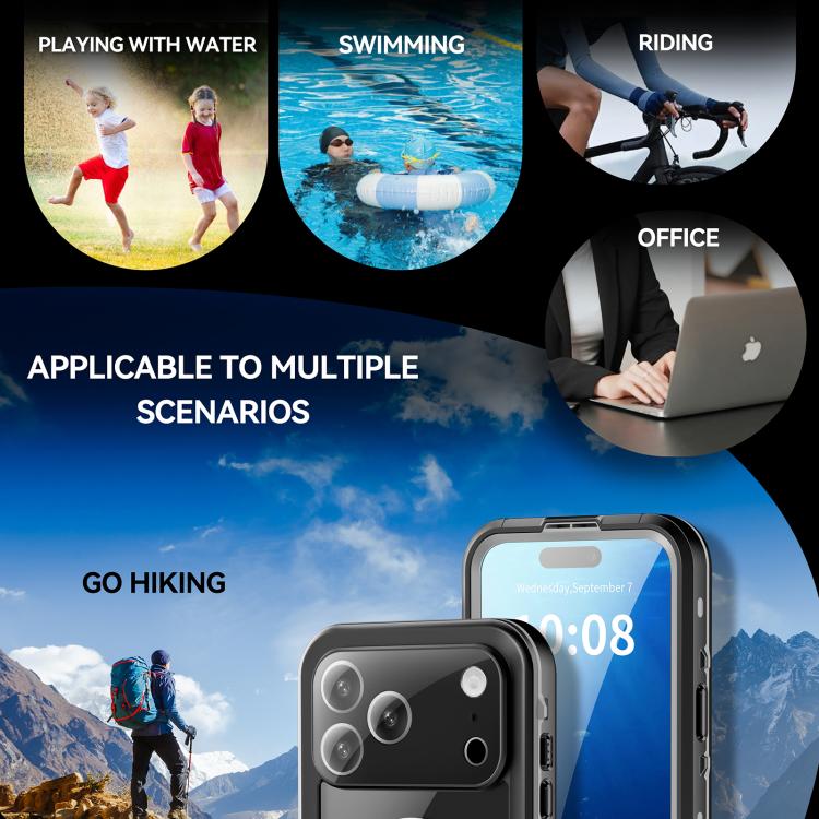 For iPhone 17 Pro Max RedPepper Transparent Dot IP68 Waterproof Triple-proof MagSafe Phone Case