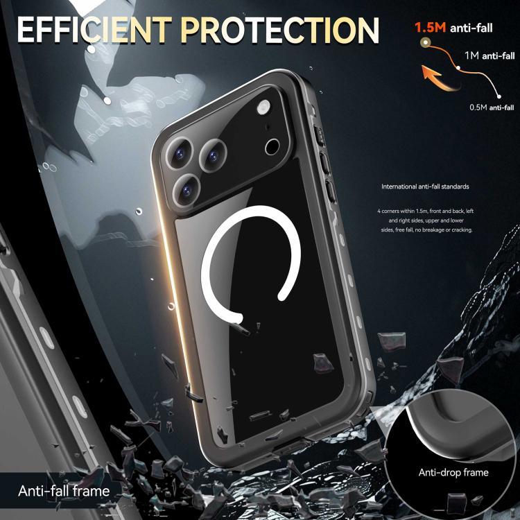For iPhone 17 Pro Max RedPepper Transparent Dot IP68 Waterproof Triple-proof MagSafe Phone Case