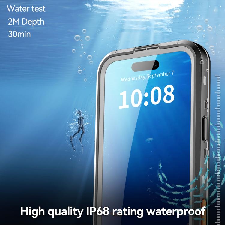 For iPhone 17 Pro Max RedPepper Transparent Dot IP68 Waterproof Triple-proof MagSafe Phone Case