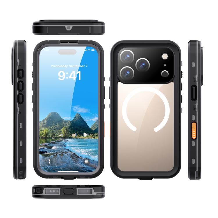 For iPhone 17 Pro RedPepper Transparent Dot IP68 Waterproof Triple-proof MagSafe Phone Case