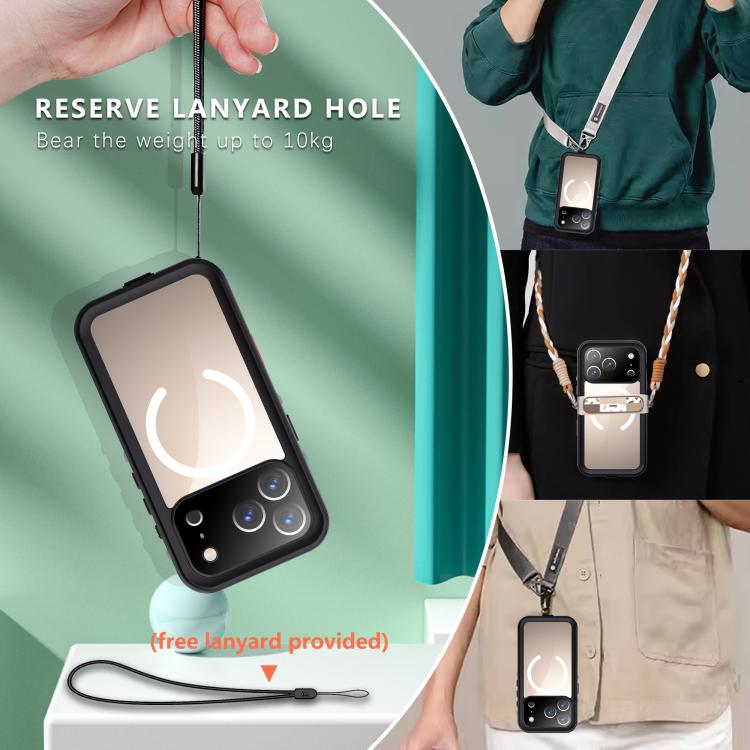 For iPhone 17 Pro RedPepper Transparent Dot IP68 Waterproof Triple-proof MagSafe Phone Case