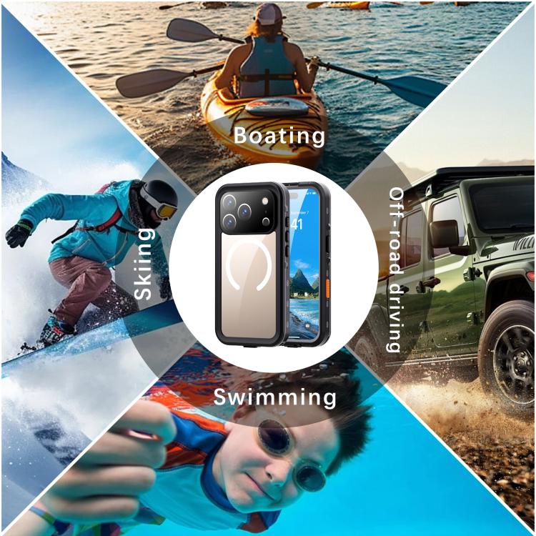 For iPhone 17 Pro RedPepper Transparent Dot IP68 Waterproof Triple-proof MagSafe Phone Case