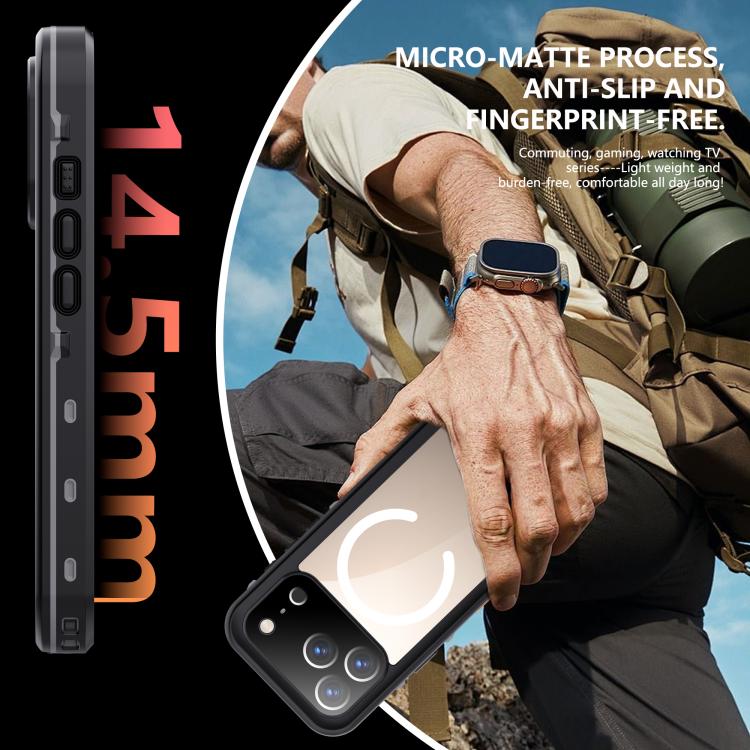 For iPhone 17 Pro RedPepper Transparent Dot IP68 Waterproof Triple-proof MagSafe Phone Case