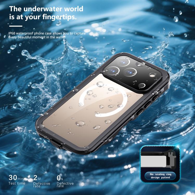 For iPhone 17 Pro RedPepper Transparent Dot IP68 Waterproof Triple-proof MagSafe Phone Case
