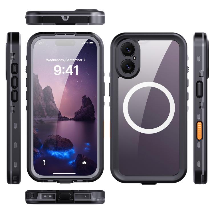For iPhone 17 RedPepper Transparent Dot IP68 Waterproof Triple-proof MagSafe Phone Case