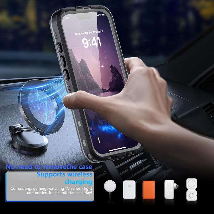 For iPhone 17 RedPepper Transparent Dot IP68 Waterproof Triple-proof MagSafe Phone Case