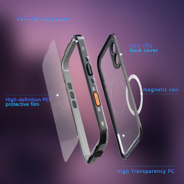 For iPhone 17 RedPepper Transparent Dot IP68 Waterproof Triple-proof MagSafe Phone Case