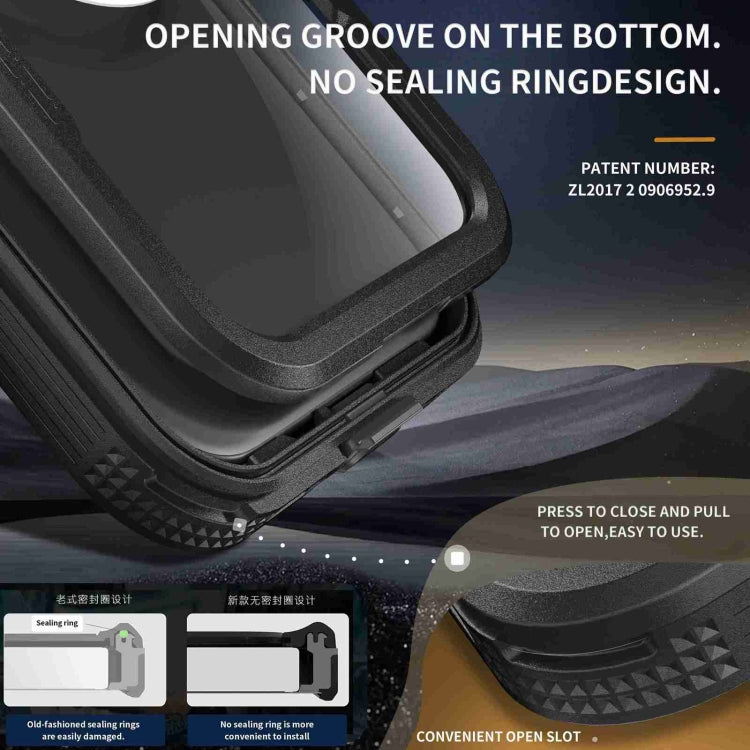 For iPhone 16 Pro RedPepper IP68 Waterproof Triple-proof MagSafe Phone Case - Black