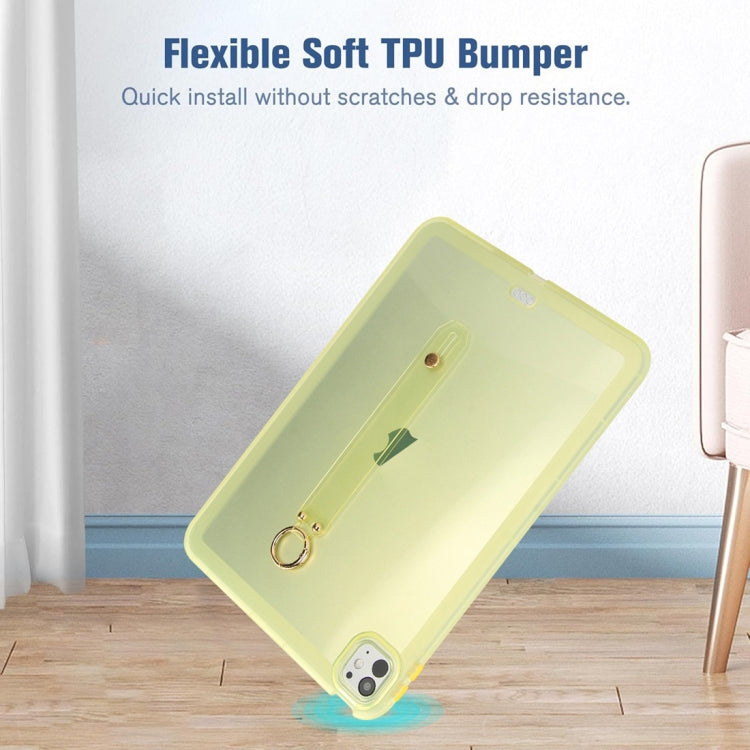 For iPad 2025 / 2022 Wristband Holder PC Hybrid TPU Soft Tablet Case