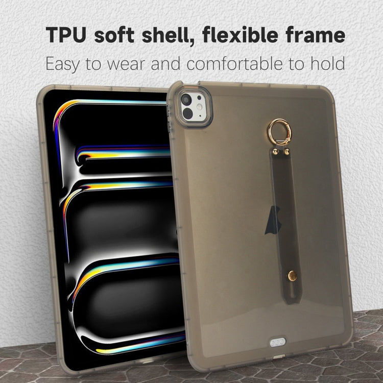 For iPad 2025 / 2022 Wristband Holder PC Hybrid TPU Soft Tablet Case