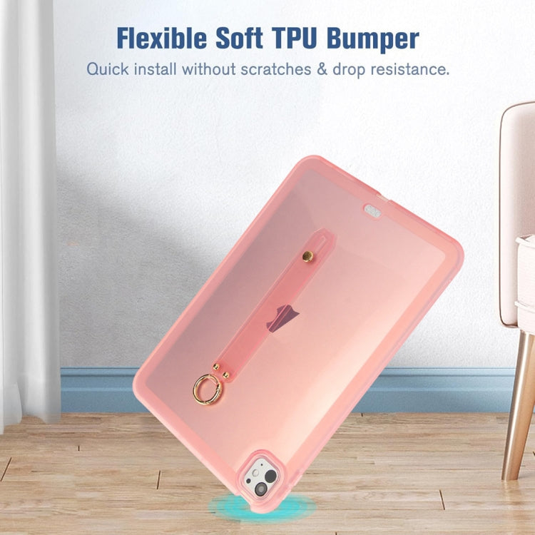For iPad mini 6 / mini 2024 Wristband Holder PC Hybrid TPU Soft Tablet Case