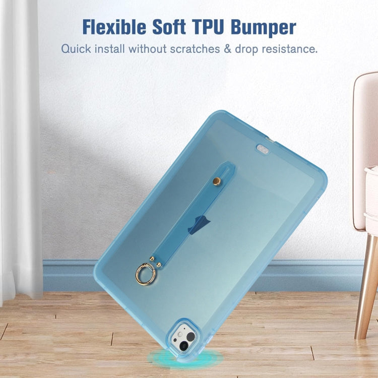 For iPad mini 6 / mini 2024 Wristband Holder PC Hybrid TPU Soft Tablet Case