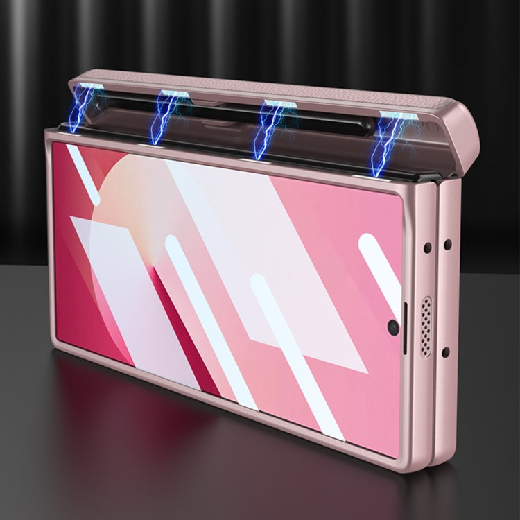 For Samsung Galaxy Z Fold6 GKK Integrated Magnetic Leather Flip Phone Case with Pen Box, Not Included Pen