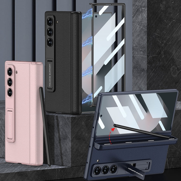 For Samsung Galaxy Z Fold6 GKK Integrated Magnetic Leather Flip Phone Case with Pen Box, Not Included Pen