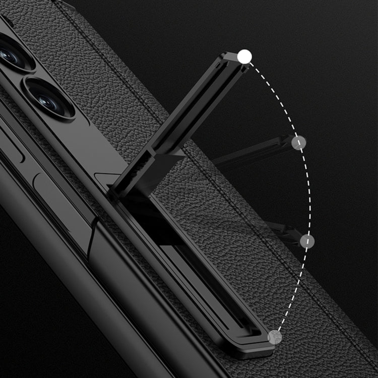 For Samsung Galaxy Z Fold6 GKK Integrated Magnetic Leather Flip Phone Case with Pen Box, Not Included Pen