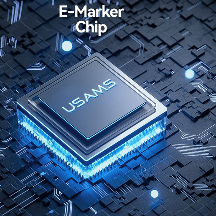 USAMS SJ742 100W USB-C / Type-C to USB-C / Type-C Zinc Alloy Digital Display Fast Data Cable, Length: 1.2m