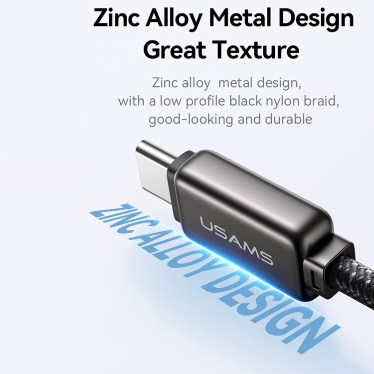 USAMS SJ744 100W USB-C / Type-C to USB-C / Type-C Zinc Alloy Fast Data Cable, Length: 1.2m