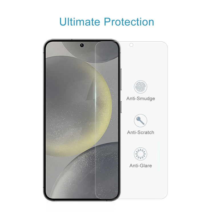 For Samsung Galaxy S25 5G 10pcs 0.26mm 9H 2.5D Tempered Glass Film, Not Support Fingerprint ID
