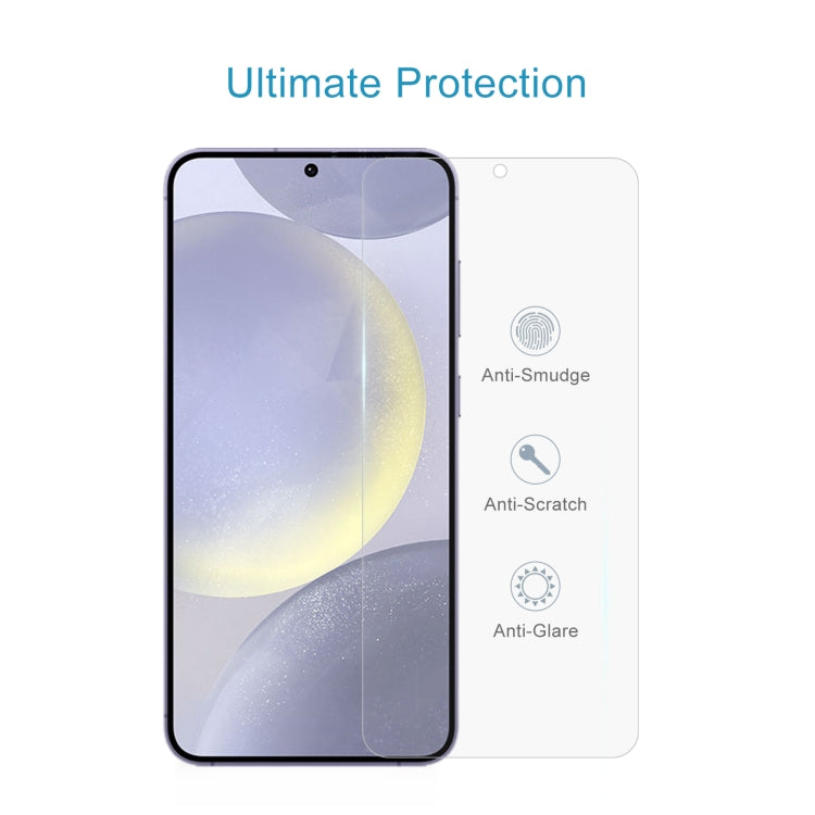 For Samsung Galaxy S24 5G 50pcs 0.26mm 9H 2.5D Tempered Glass Film, Not Support Fingerprint ID
