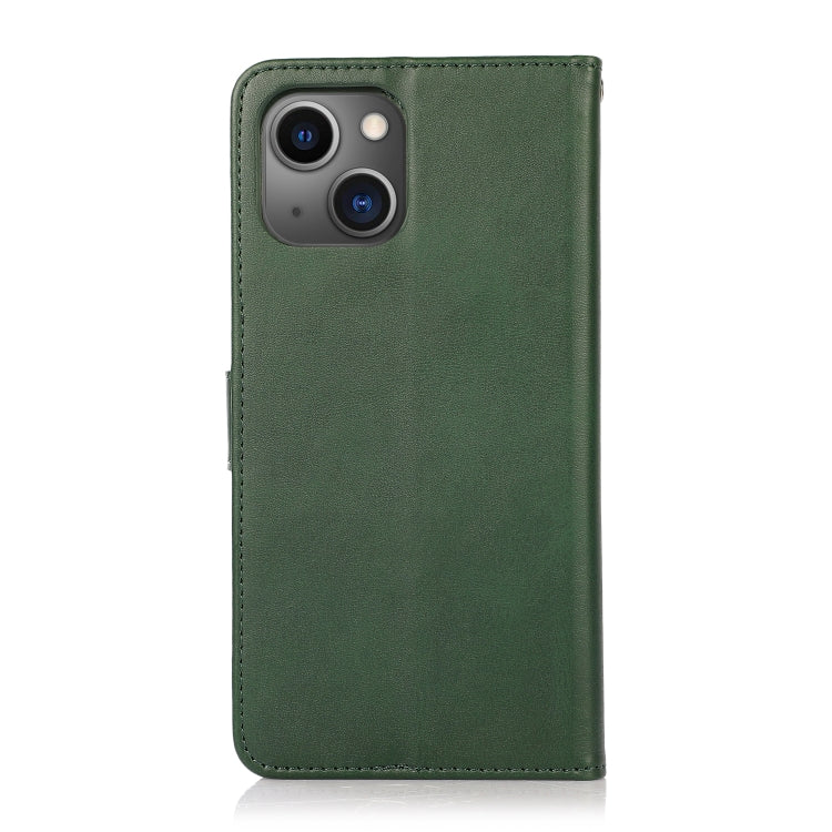For iPhone 14 Plus Calf Texture 2 in 1 Detachable Magnetic Back Cover Leather Case