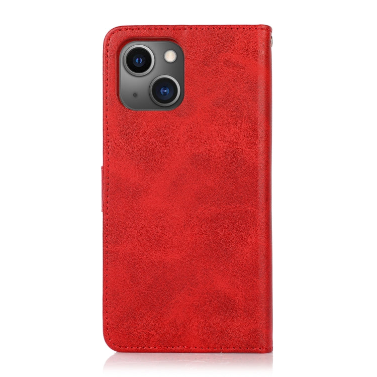 For iPhone 15 Plus Calf Texture 2 in 1 Detachable Magnetic Back Cover Leather Case