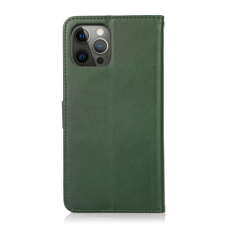For iPhone 15 Pro Max Calf Texture 2 in 1 Detachable Magnetic Back Cover Leather Case