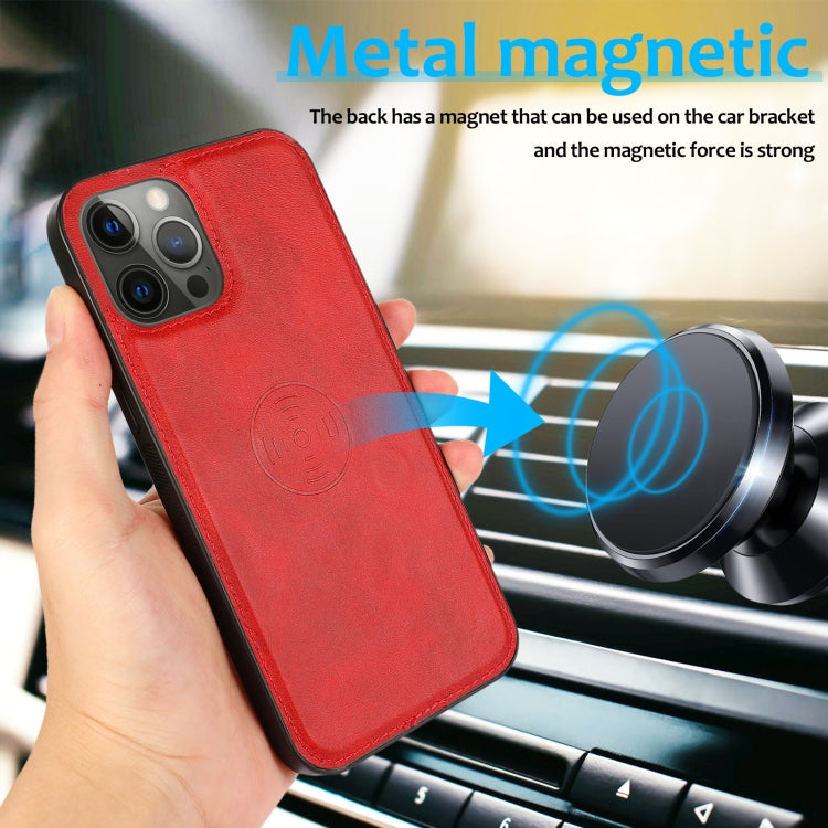 For iPhone 16 Pro Calf Texture 2 in 1 Detachable Magnetic Back Cover Leather Case