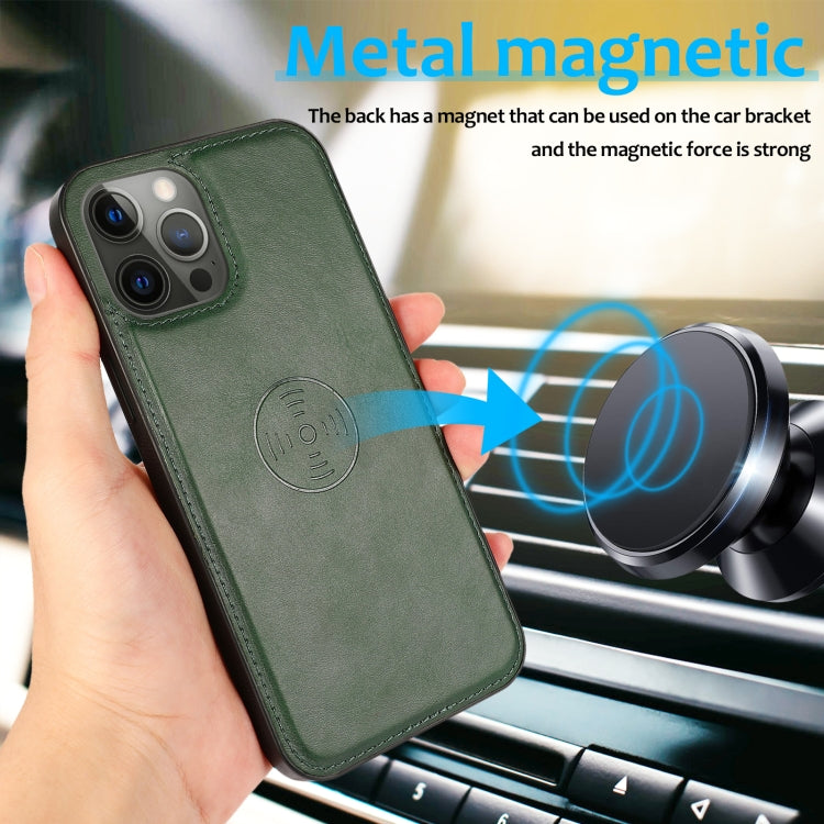For iPhone 16 Pro Calf Texture 2 in 1 Detachable Magnetic Back Cover Leather Case