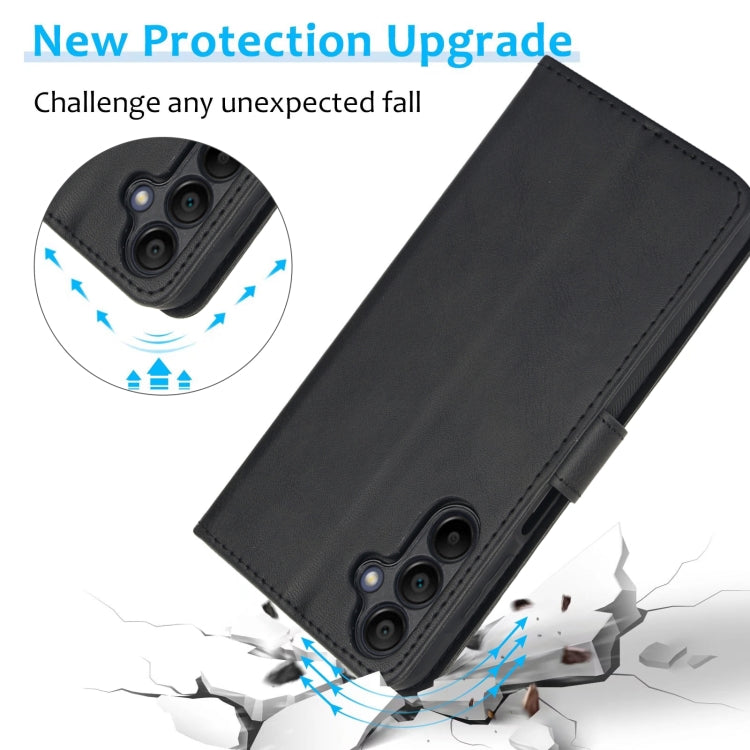 For Samsung Galaxy A15 5G Calf Texture 2 in 1 Detachable Magnetic Back Cover Leather Case