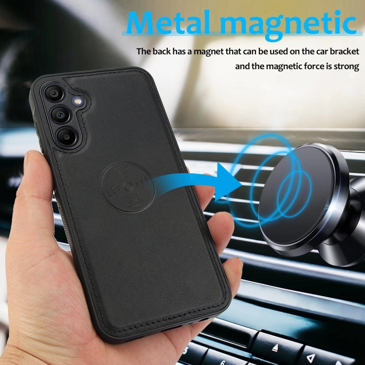 For Samsung Galaxy A15 5G Calf Texture 2 in 1 Detachable Magnetic Back Cover Leather Case